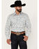 Rough Stock by Panhandle Men's Novelty Print Long Sleeve Snap Western Shirt, Grey, hi-res