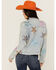 Image #4 - Blue B Women's Light Wash Rhinestone Embellished Denim Jacket, Light Wash, hi-res