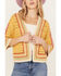 Driftwood Women's Caroline Crochet Cardigan , Yellow, hi-res