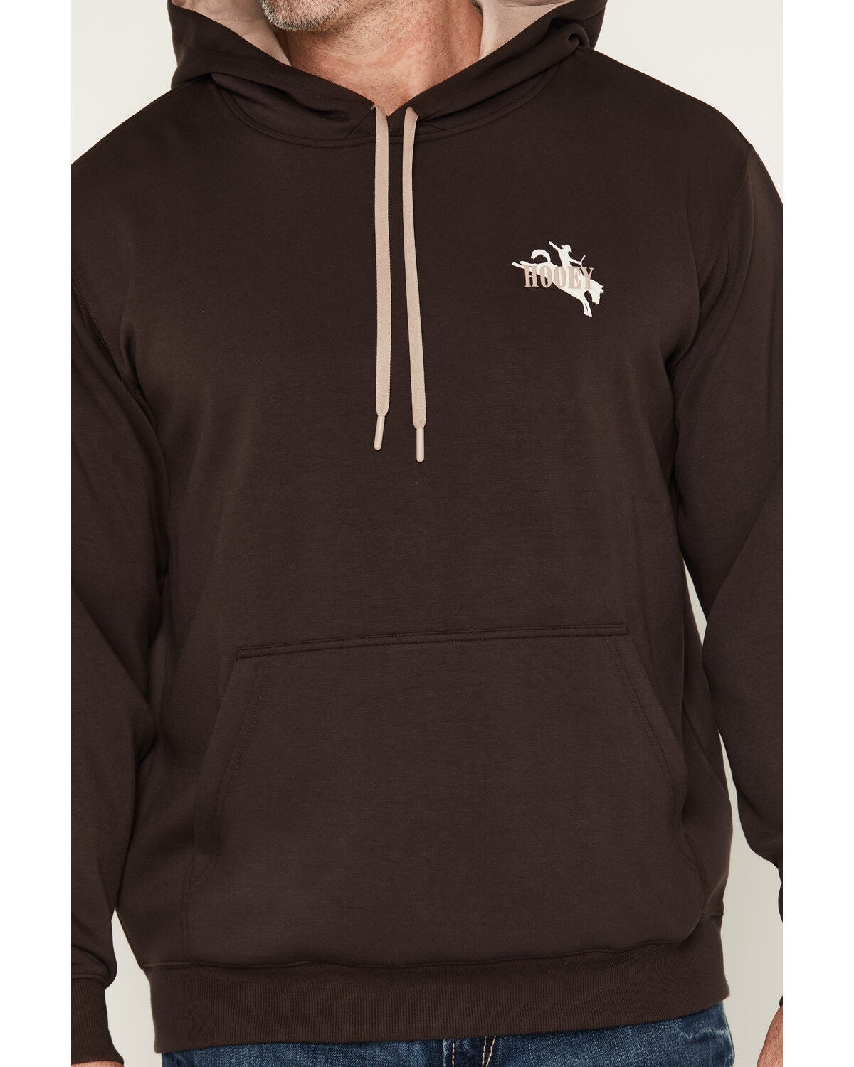 Image #3 - Hooey Men's Boot Barn Exclusive Wild Ride Hooded Sweatshirt, Dark Brown, hi-res