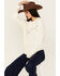 Image #2 - Ariat Women's Studded Western Yoke Sweatshirt, White, hi-res