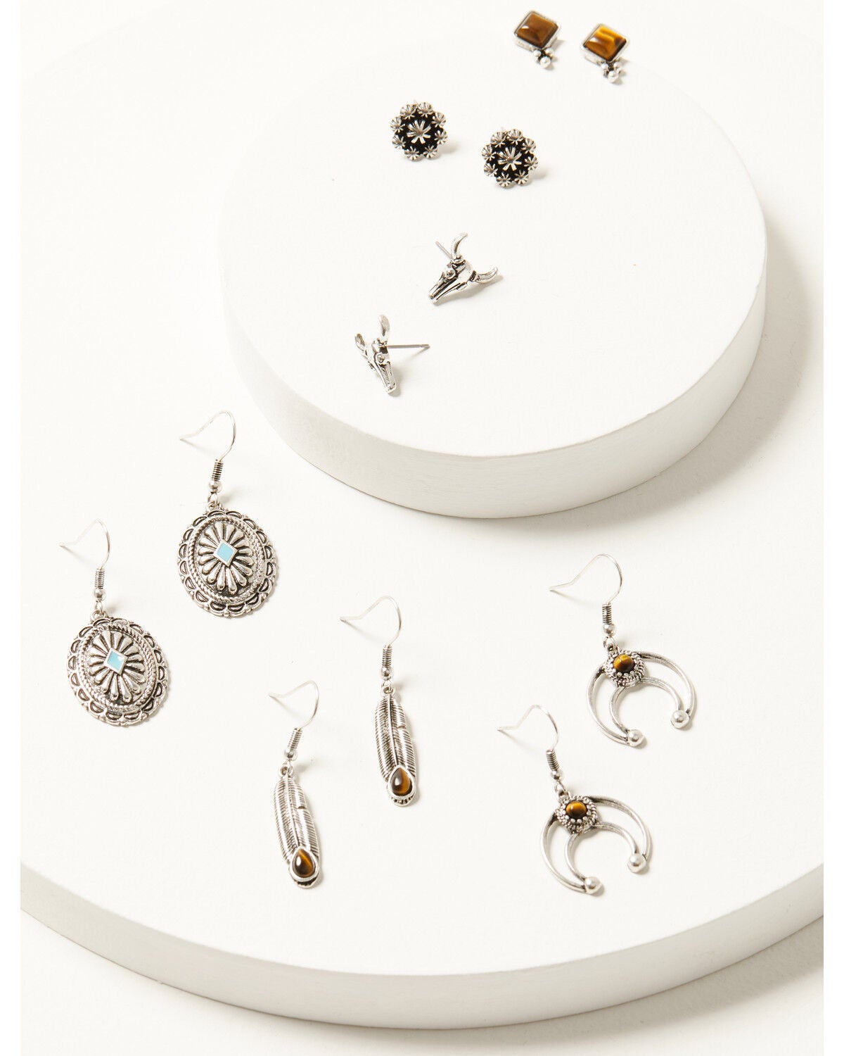 Shyanne Women's Juniper Sky Earring Set, Silver, hi-res
