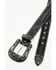 Image #3 - Shyanne Women's Crocodile Print Rhinestone Belt, Black, hi-res