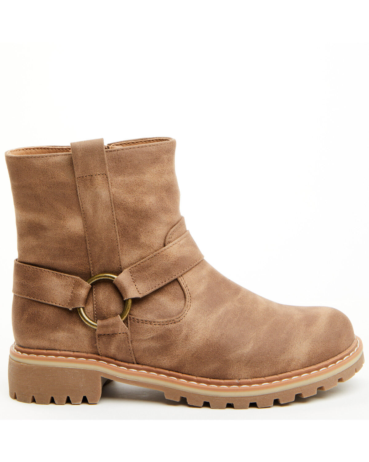 Image #2 - Corkys Women's Fall in Love Fashion Booties - Round Toe, Taupe, hi-res