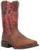 Dan Post Men's Killeen Western Performance Boots - Broad Square Toe, Distressed Brown, hi-res