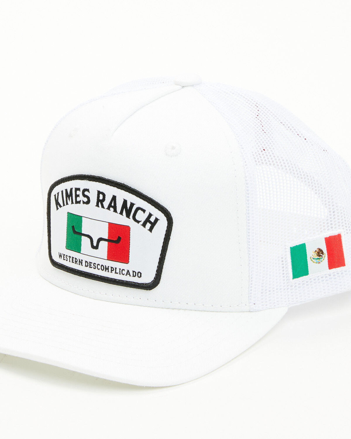 Image #1 - Kimes Ranch Men's Mexico Logo Patch Ball Cap, White, hi-res