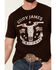 Image #3 - Cody James Men's Gun Horns Short Sleeve Graphic T-Shirt, Burgundy, hi-res