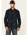Moonshine Spirit Men's Prism Paisley Print Long Sleeve Snap Western Shirt , Navy, hi-res