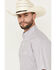 Image #2 - George Strait by Wrangler Men's Plaid Print Short Sleeve Button-Down Stretch Western Shirt - Big, Purple, hi-res