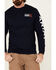 Image #3 - Ariat Men's FR Logo Crew Neck Long Sleeve Shirt, Navy, hi-res