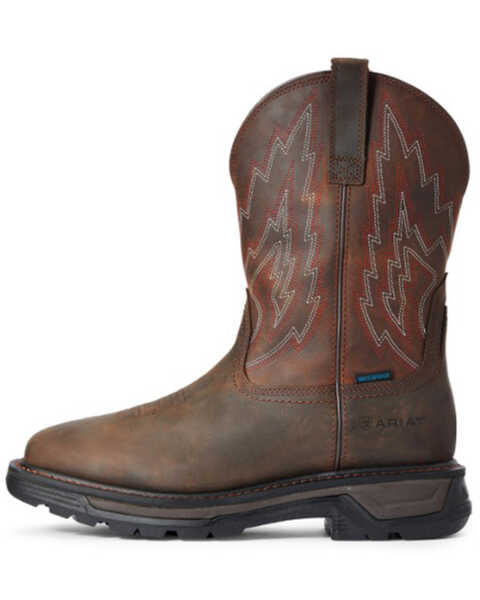 Image #2 - Ariat Men's Big Rig Waterproof Western Work Boots - Broad Square Toe, Brown, hi-res