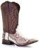 Image #1 - Circle G Men's Exotic Python Skin Western Boots - Square Toe, Brown, hi-res