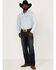 Image #2 - Kimes Ranch Men's Grimes Light Wash Denim Long Sleeve Snap Western Shirt, Light Blue, hi-res