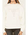 Image #3 - Blended Women's Steer Head Lace Graphic Crewneck Sweatshirt, Cream, hi-res