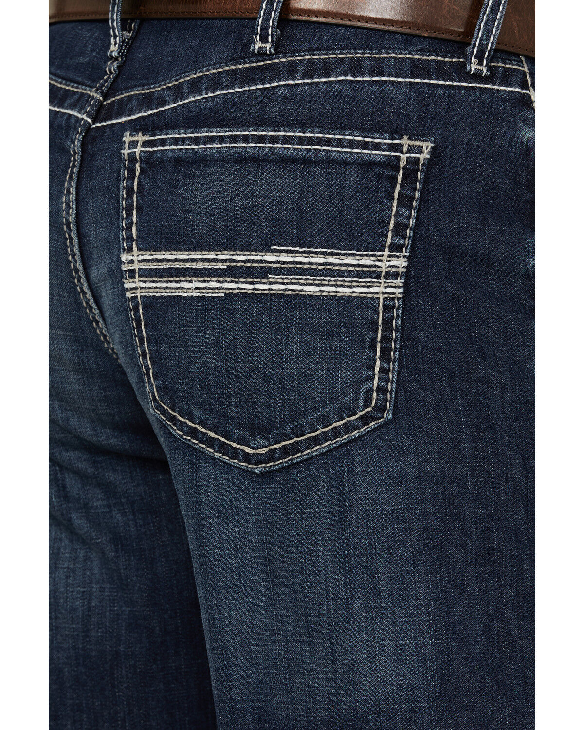 Image #4 - Cinch Men's White Label Performance Dark Relaxed Straight Stretch Denim Jeans, Indigo, hi-res