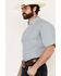 Image #2 - Ariat Men's Edgar Geo Print Short Sleeve Button-Down Western Shirt , Blue, hi-res