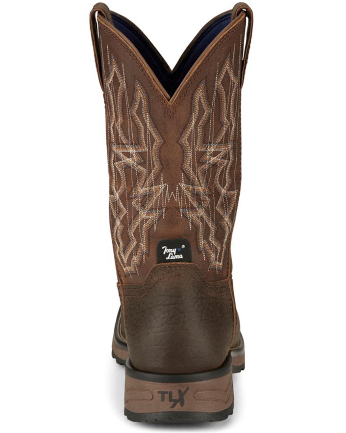 Image #5 - Tony Lama Men's Anchor Water Buffalo Soft Western Work Boots - Broad Square Toe, Brown, hi-res