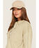 Image #2 - Carhartt Women's Durham Knit Long Sleeve Overshirt, Light Green, hi-res
