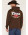 Image #1 - Coors Men's Boot Barn Exclusive Banquet Rodeo Badge Hooded Sweatshirt, Brown, hi-res