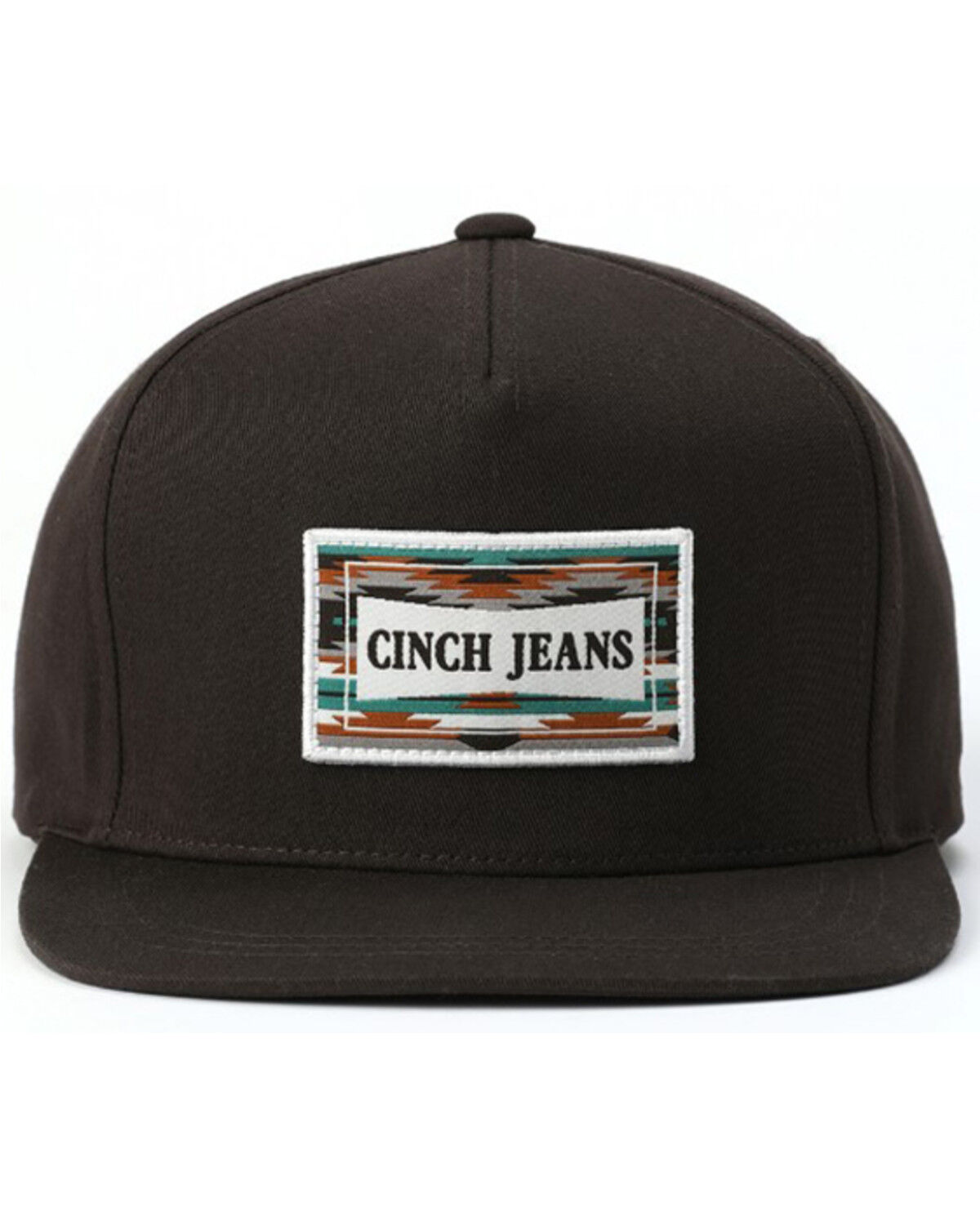 Image #1 - Cinch Men's Logo Patch Flexfit Ball Cap, Brown, hi-res