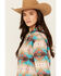 Image #2 - Ariat Women's Boot Barn Exclusive Southwestern Print Logo Hoodie, Multi, hi-res