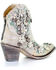 Corral Women's Floral Overlay Booties - Round Toe , White, hi-res