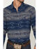 Image #3 - Cody James Men's Arrow Bear Southwestern Long Sleeve Snap Flannel Shirt - Tall, Blue, hi-res