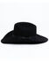 Image #3 - Serratelli Shovel Flange 8X Felt Cowboy Hat, Black, hi-res