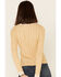 Image #5 - Wild Moss Women's Ribbed Knit Henley Lace Long Sleeve Top, Yellow, hi-res