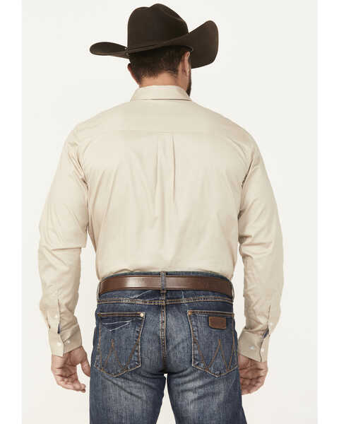 Image #4 - Cody James Men's Basic Twill Long Sleeve Button-Down Performance Western Shirt - Tall, Tan, hi-res