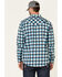 Cody James Men's FR Plaid Print Long Sleeve Work Shirt - Tall , Teal, hi-res