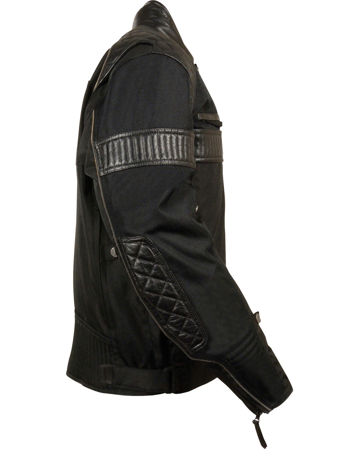 Image #2 - Milwaukee Leather Men's Textile Scooter Jacket - Big & Tall, Black, hi-res