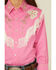 Image #3 - Rockmount Ranchwear Girls' Embroidered Vintage Fringe Long Sleeve Pearl Snap Western Shirt, Pink, hi-res