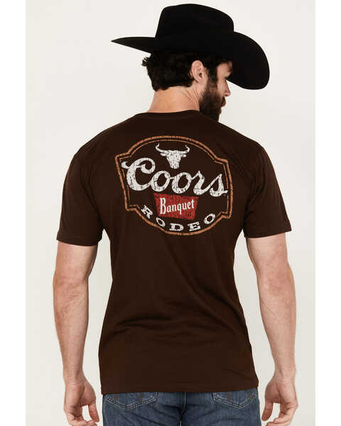 Image #1 - Changes Men's Coors Banquet Rodeo Short Sleeve Graphic T-Shirt, Brown, hi-res