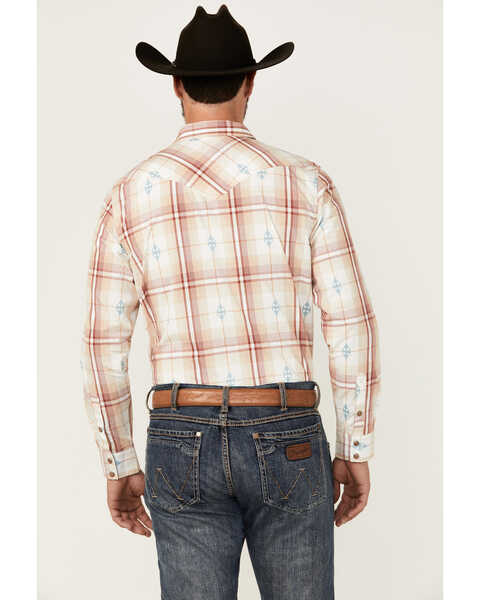 Image #4 - Cody James Men's Samba Plaid Print Long Sleeve Snap Western Shirt - Big , Red, hi-res