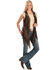 Kobler Leather Women's Yucaipa Fringe & Rhinestone Leather Vest, Brown, hi-res