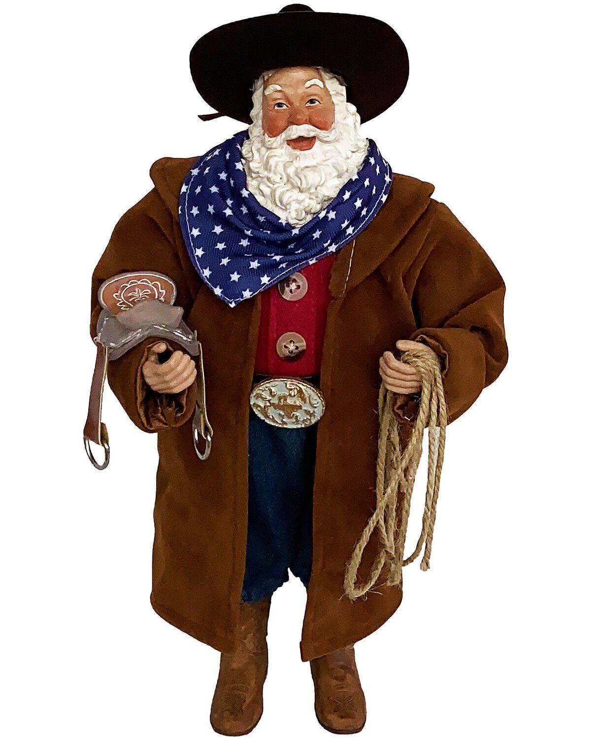 Image #1 - Santa's Workshop 12" Duster Claus Figurine, Brown, hi-res