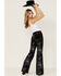 Image #3 - Wrangler Women's Star Struck Black High Rise Flare Jeans, , hi-res