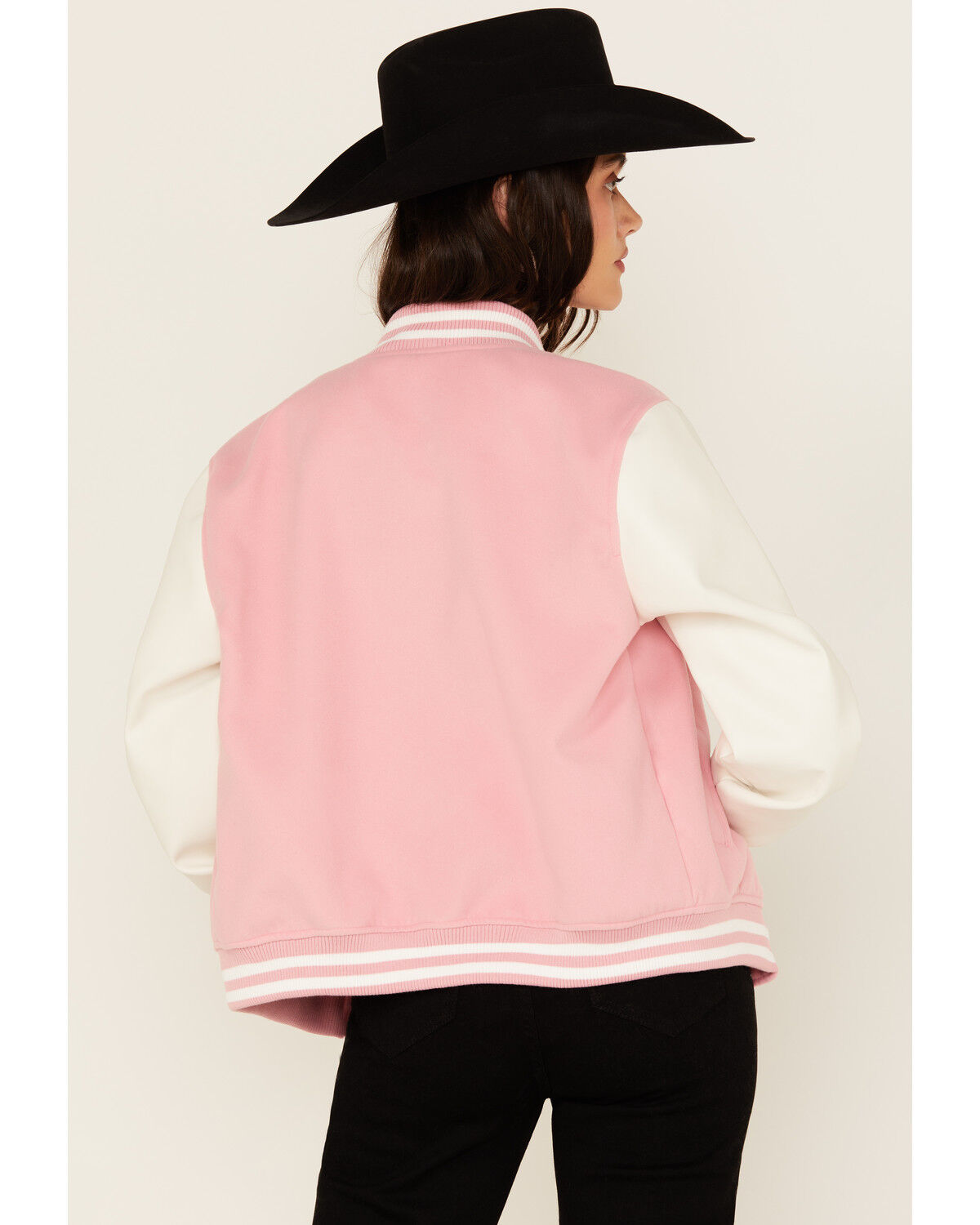Image #4 - Urban Republic Women's Varsity Jacket, Pink, hi-res