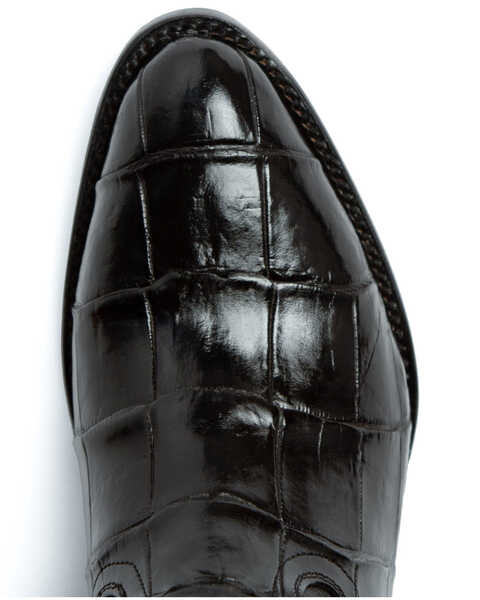 Image #5 - Ferrini Men's Stallion Alligator Belly Western Boots - Medium Toe, Black, hi-res