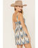 Shyanne Women's Southwestern Print Button-Front Dress, Bright Blue, hi-res