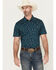 Image #1 - Rock & Roll Denim Men's Cowboy Print Short Sleeve Snap Stretch Western Shirt, , hi-res