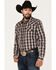 Image #2 - Gibson Men's Mineshaft Plaid Snap Western Shirt, Brown, hi-res