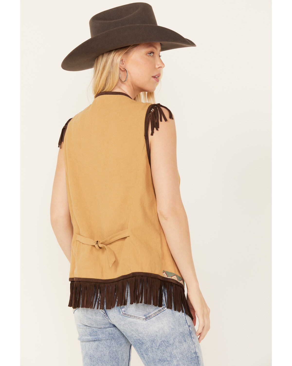 Image #4 - Double D Ranch Women's Natural American Brand Courage Vest, Natural, hi-res