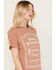 Merch Traffic Women's Chris Stapleton Rose Short Sleeve Graphic Tee, Rust Copper, hi-res