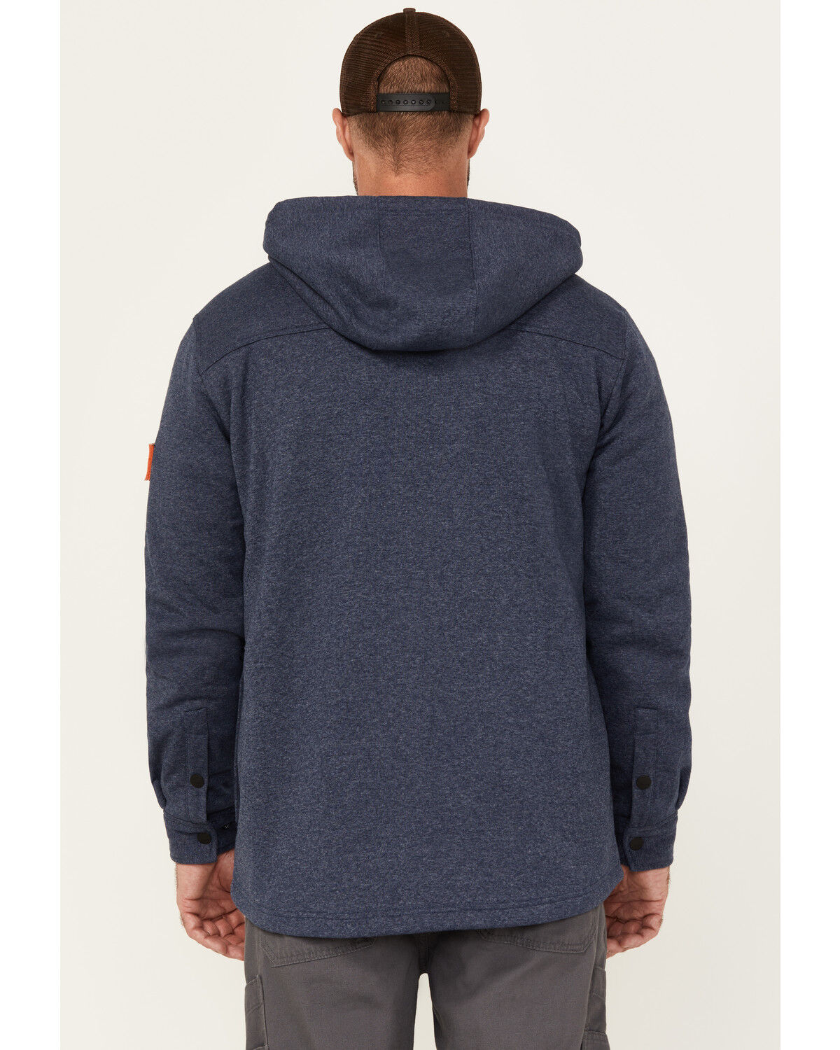 Image #4 - Hawx Men's Racine Hooded Shirt Jacket, Navy, hi-res