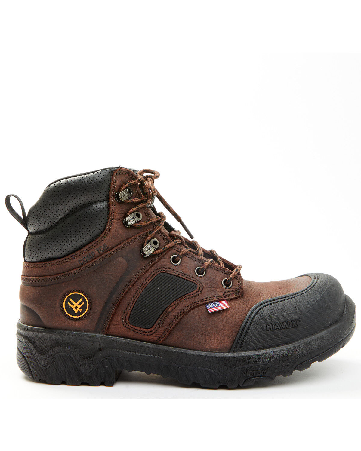 Image #2 - Hawx Men's 6" Anthem Lab Lace-Up Work Boots - Composite Toe, Brown, hi-res