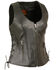 Image #1 - Milwaukee Leather Women's Open Neck Side Lace Zipper Front Vest - 5X, , hi-res