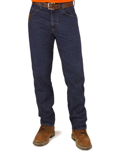 Image #3 - Wrangler Riggs Workwear Men's Five Pocket Jeans , Antique Blue, hi-res