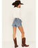 Image #4 - Idyllwind Women's Fawn Medium Wash Gypsy High Rise Comfort Stretch Shorts, Medium Wash, hi-res